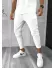 Pantaloni de trening barbati slim fit alb 8206