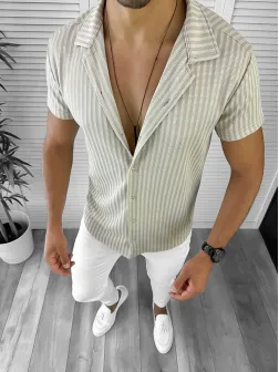 Camasa barbati casual bej 12687 P19-5.1