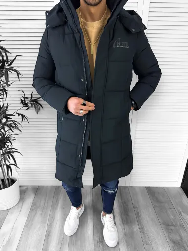 Geaca barbati de iarna bleumarin A07 Y2-4