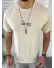 Tricou barbati bej CU MIC DEFECT DEF12514