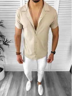 Camasa barbati casual bej 12520 P19-1.1