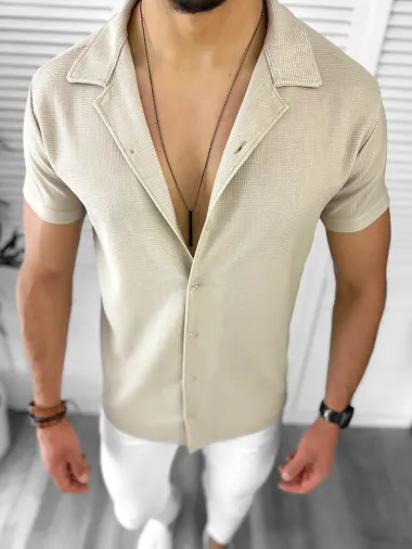 Camasa barbati casual bej 12520 P19-1.1