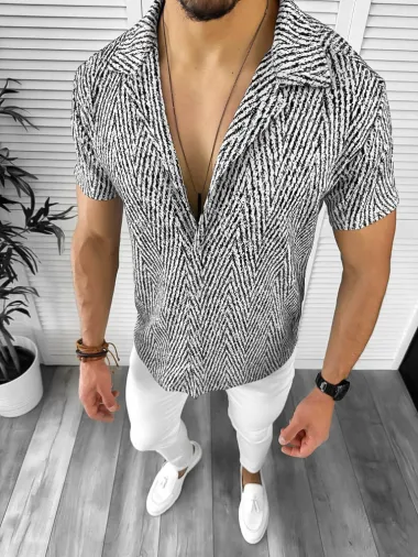 Camasa barbati casual gri 12522 42-4