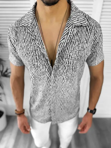 Camasa barbati casual gri 12522 42-4