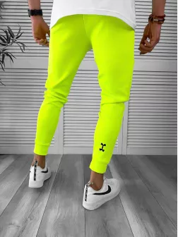 Pantaloni de trening neon, silon, conici 12379 65B-3