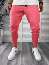 Pantaloni de trening roz, silon, conici 12379 