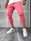 Pantaloni de trening roz, silon, conici 12379 