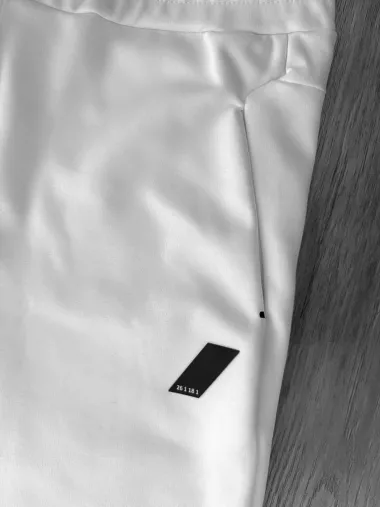 Pantaloni de trening albi conici 12604 81-4.1