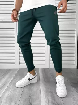 Pantaloni de trening verzi conici 12604 87-3.2