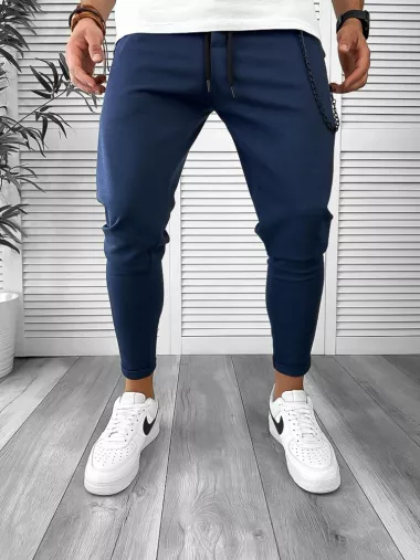 Pantaloni de trening bleumarin conici 12605 87-3.1