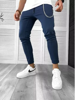 Pantaloni de trening bleumarin conici 12606 86-3.1