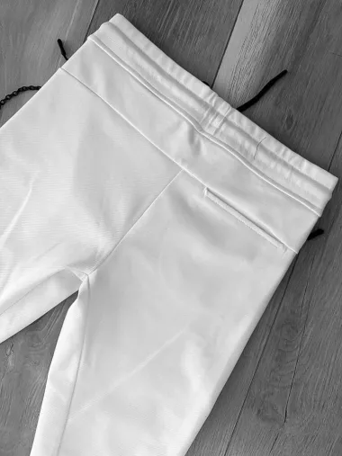 Pantaloni de trening albi conici 12606 80-4.2