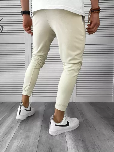 Pantaloni de trening bej conici 12606 92-3.3