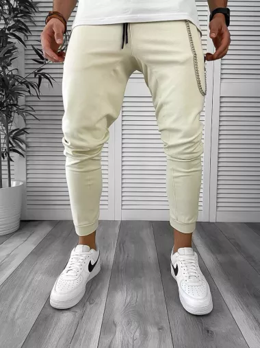 Pantaloni de trening bej conici 12606 92-3.3