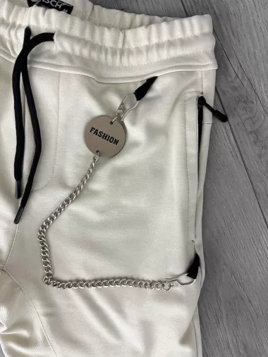 Pantaloni de trening bej conici 12606 92-3.3