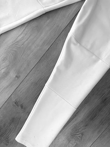 Pantaloni de trening albi conici 12609 80-2.2