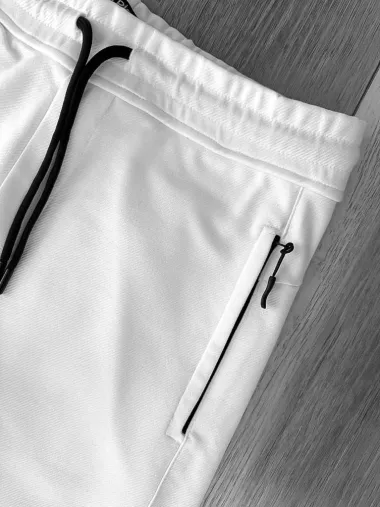 Pantaloni de trening albi conici 12609 80-2.2
