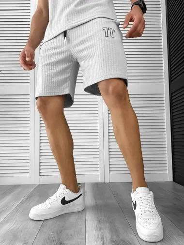 Compleu barbati tricou+pantaloni gri deschis 12612 P19-3.2