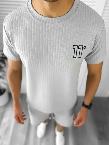 Compleu barbati tricou+pantaloni gri deschis 12612 P19-3.2