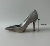 Pantofi eleganti dama, cu toc subtire argintii GQ06