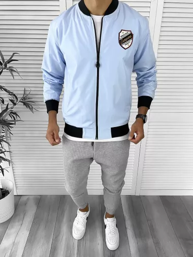 Geaca barbati de toamna albastra din fas subtire 12334 N4 5