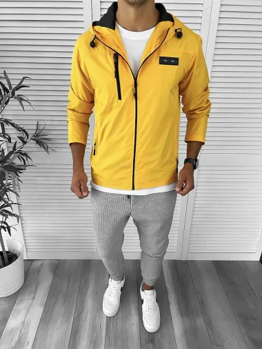 Geaca barbati de toamna mustar din fas subtire 12335 I15-1.2