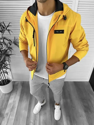 Geaca barbati de toamna mustar din fas subtire 12335 I15-1.2