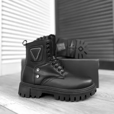 Ghete dama imblanite negre B11 T6-3