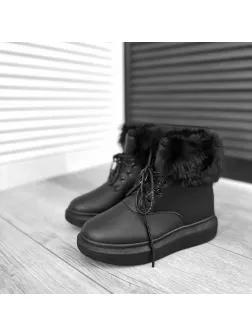 Ghete dama imblanite negre H171 T4-3