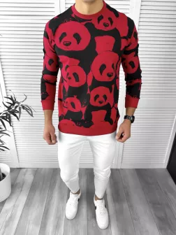 Bluza barbati slim fit rosie K294 I1-4.3
