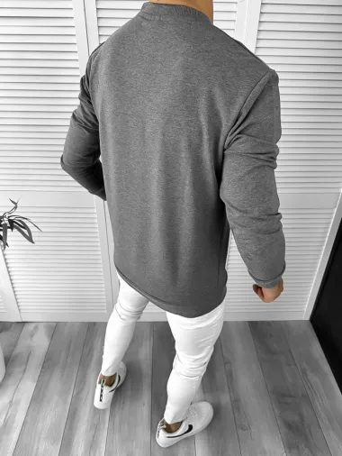 Bluza barbati gri slim fit K205 i14-2