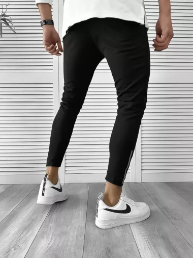 Pantaloni de trening conici negri 1140 D5-2.4