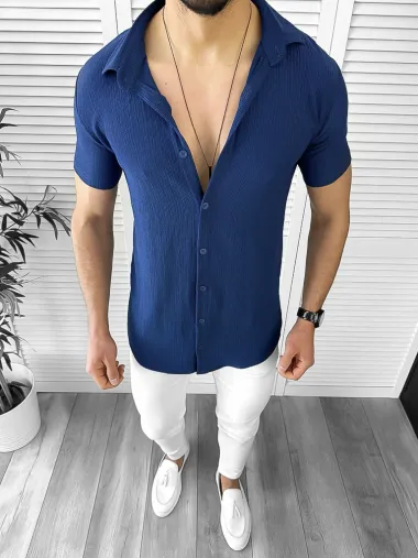 Camasa barbati casual albastra 12475 O3-4.3