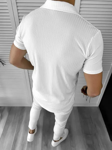 Camasa barbati casual alba 12476 