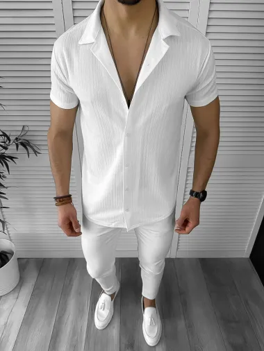 Camasa barbati casual alba 12483 P20-6.1