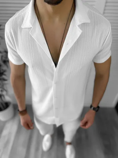 Camasa barbati casual alba 12483 P20-6.1