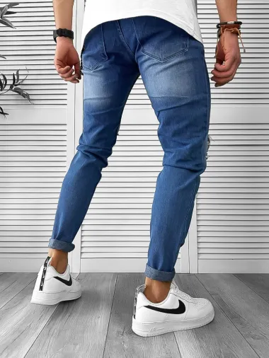 Blugi barbati conici albastri 2672 M3-4.1