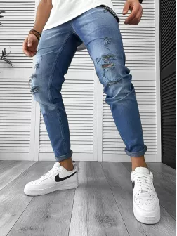 Blugi barbati conici albastri 2672 M3-4.1 Blugi barbati conici albastri 2672 M3-4.1