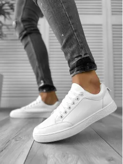 Adidasi barbati casual albi B202 N11-3