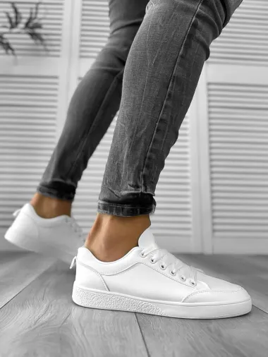 Adidasi barbati casual albi B202 N11-3