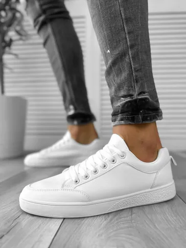 Adidasi barbati casual albi B202 N11-3