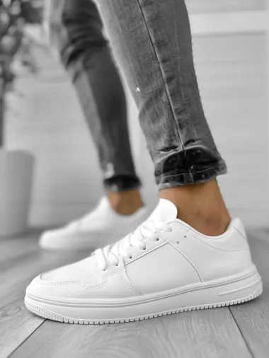 Adidasi barbati casual albi B205 N12-1