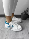 Adidasi dama casual albi cu albastru FCL05