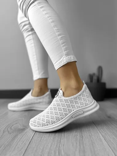 Espadrile dama casual albe CL06 T5-3