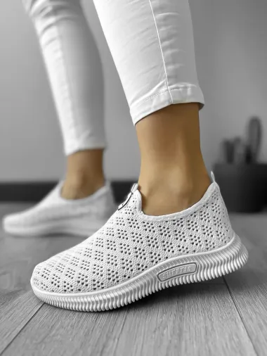 Espadrile dama casual albe CL06 T5-3