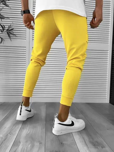Pantaloni de trening mustar conici 12259 D3-2.3