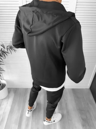 Trening barbati slim fit Pantaloni + Hanorac negru12234 10 V5