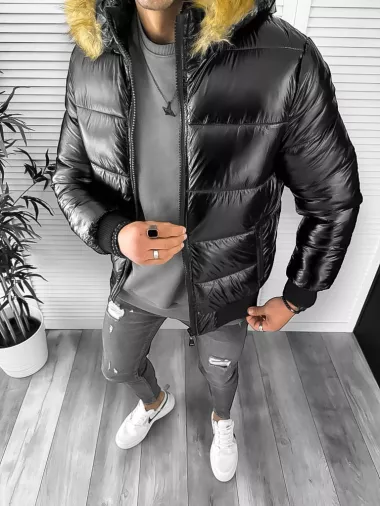 Geaca barbati de iarna neagra 2220 67-5