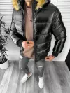 Geaca barbati de iarna neagra 2220 67-5