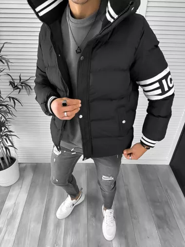 Geaca barbati de iarna neagra 9030 59-4